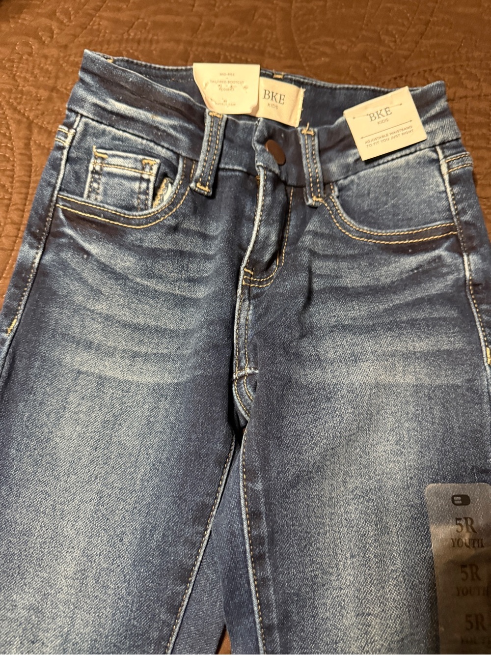 BKE Kids Dark Blue Faded bootcut Jeans
